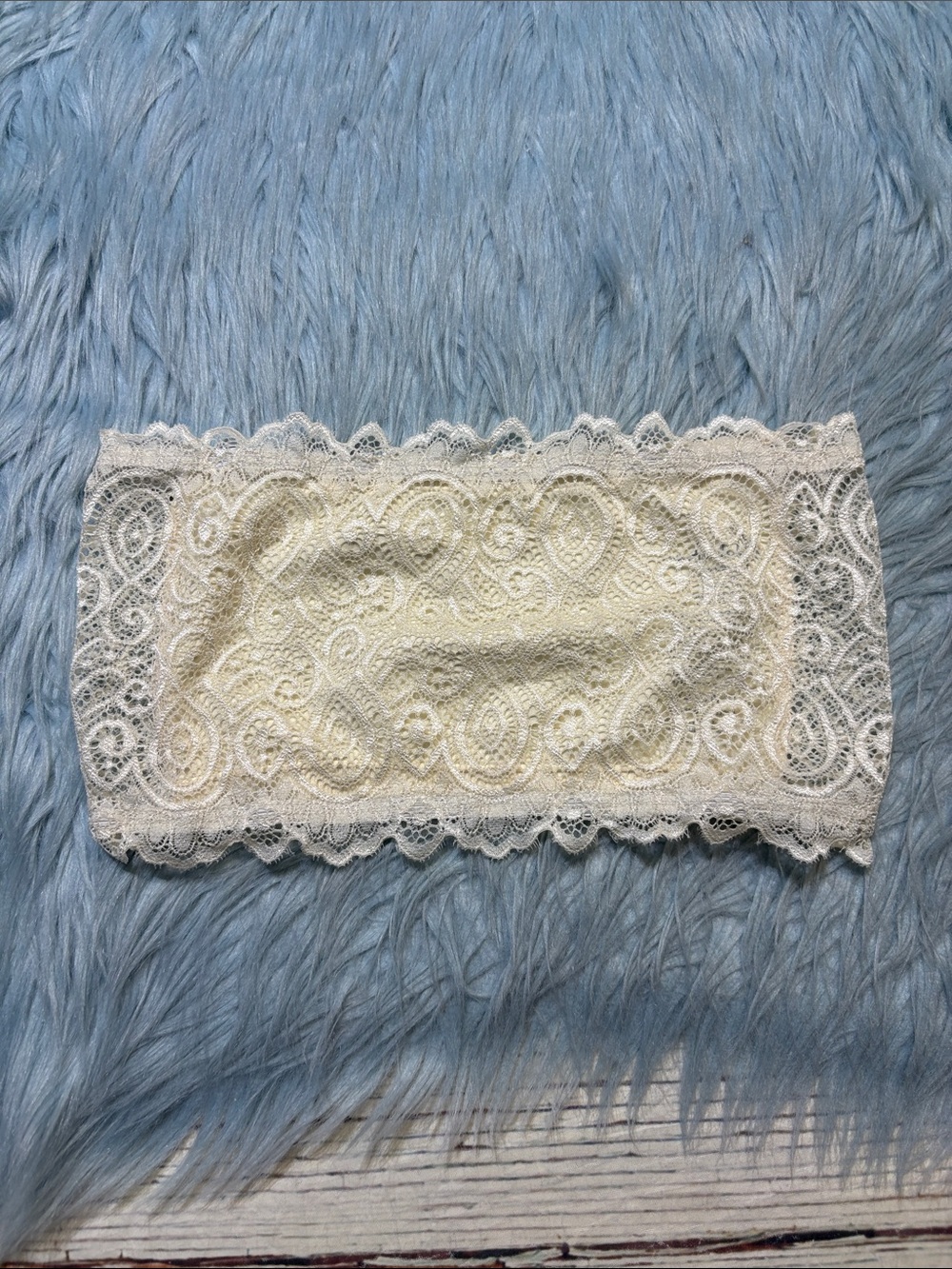 Intimately Free People Cream Lace Sheer Bandeau sz XS/S